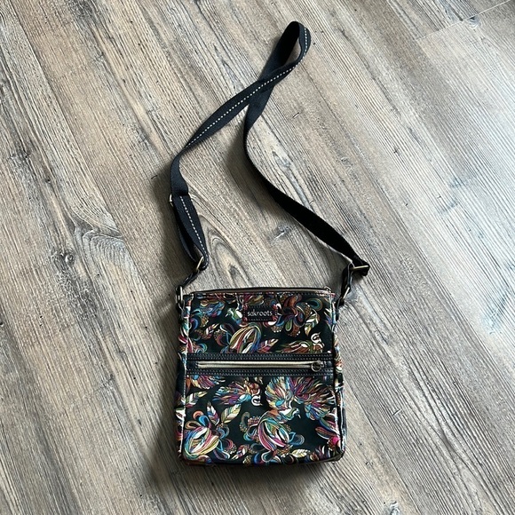 Sakroots Artist Circle Crossbody Messenger Sling Bag Small Rainbow Spirit Desert - Picture 1 of 10